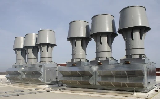 Rooftop lab exhaust fans